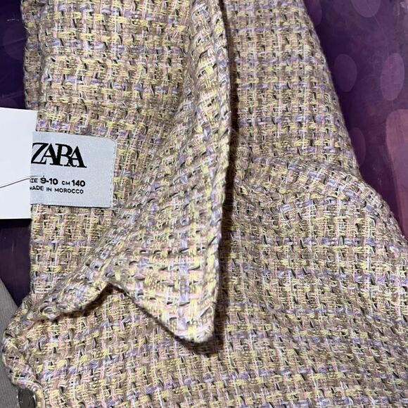 ZARA Kids | Tan | STRUCTURED FRAYED EDGE VEST - Picture 6 of 6